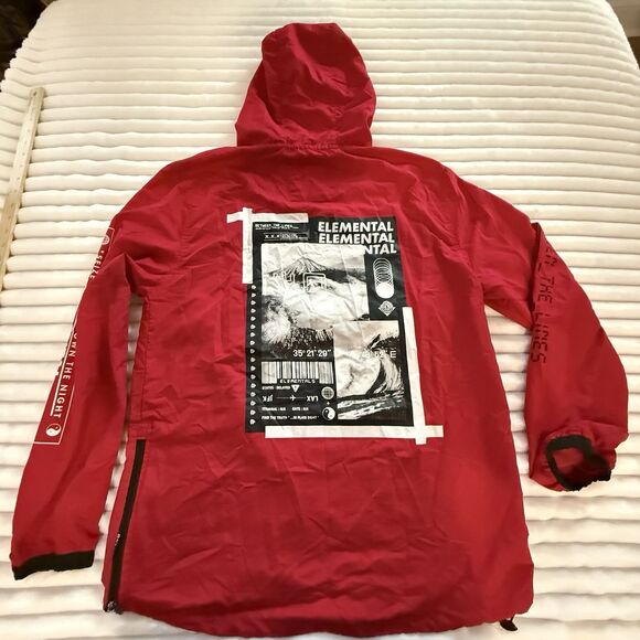 Brooklyn Clothing Jacket Mens M Red Lightweight Hoodie Streetwear Tokyo - Picture 6 of 12
